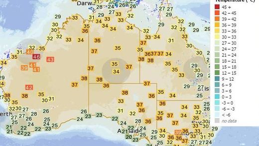 θερμοκρασίες αυστραλία
