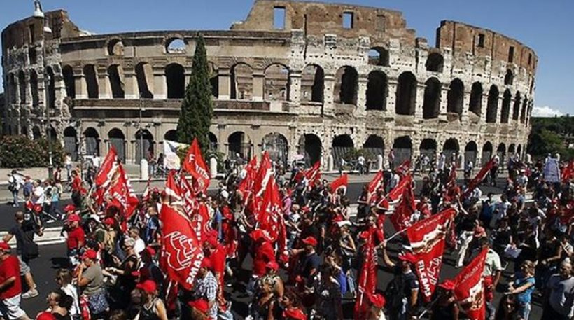 διαδήλωση ρώμη