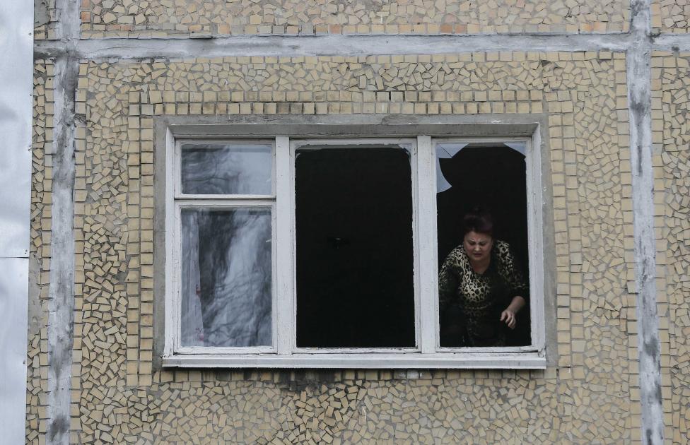 Donetsk broken window