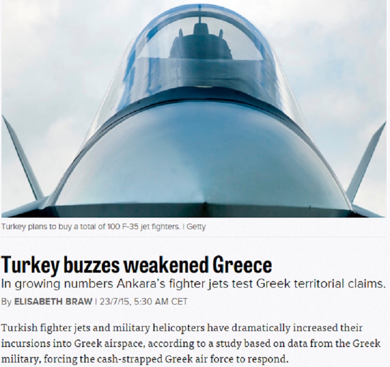 turkey buzzes weakened Greece