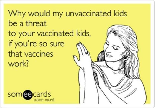why would my unvaccinated kids