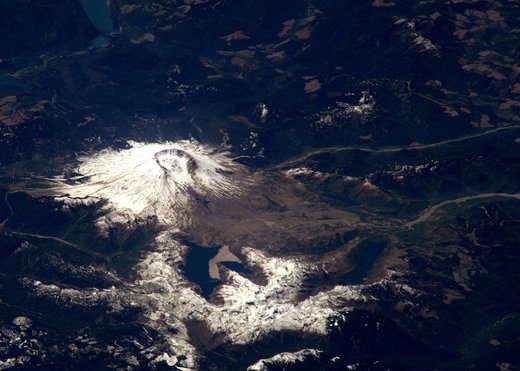 Mount St. Helen from ISS