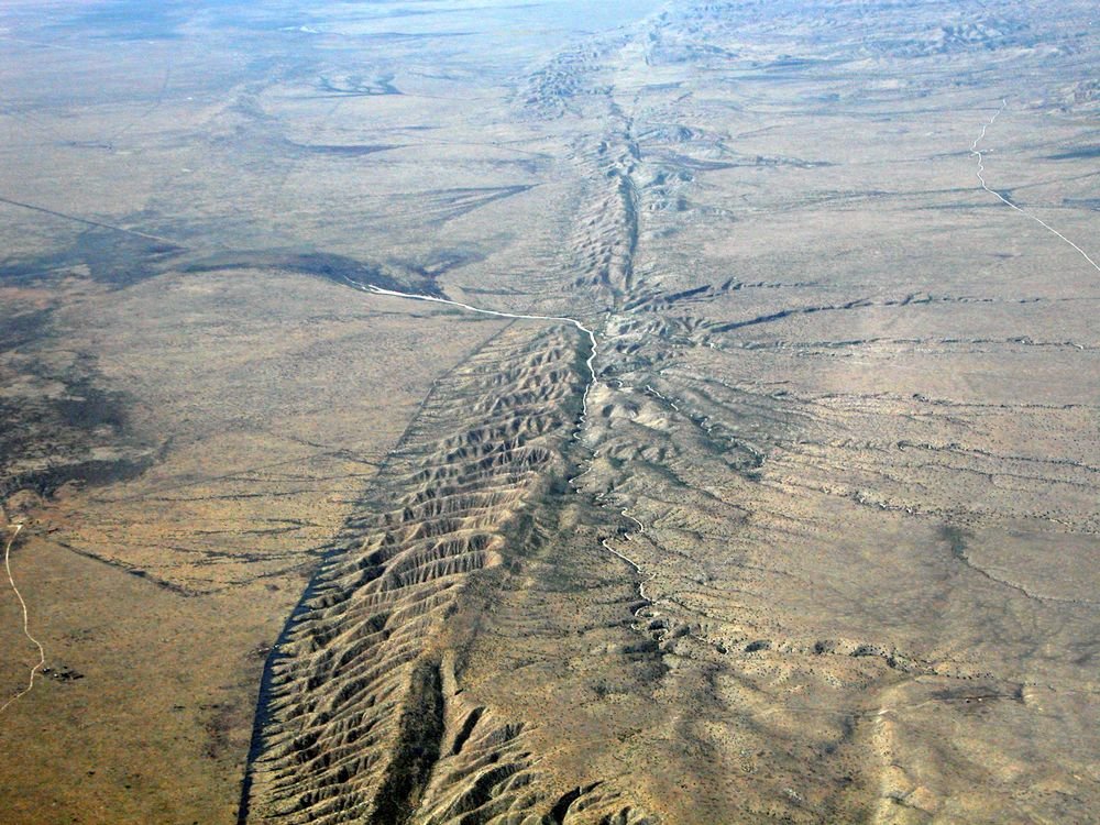Aεροφωτογραφία του ρήγματος San Andreas