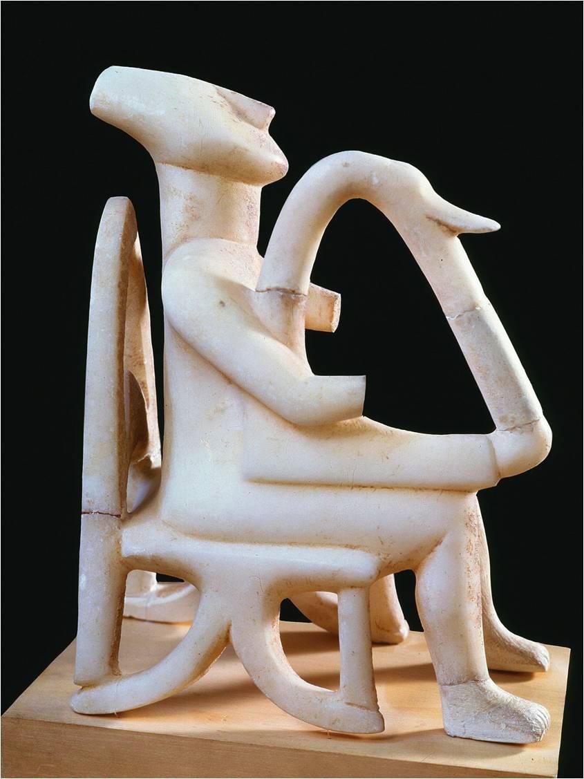 male harp player from keros