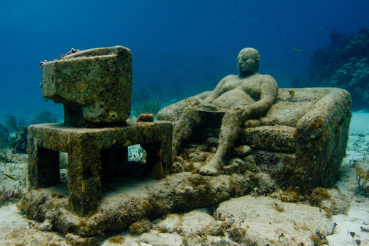 MUSA Underwater Museum of Art  ISLA MUJERES Inertia-Underwater-Sculpture